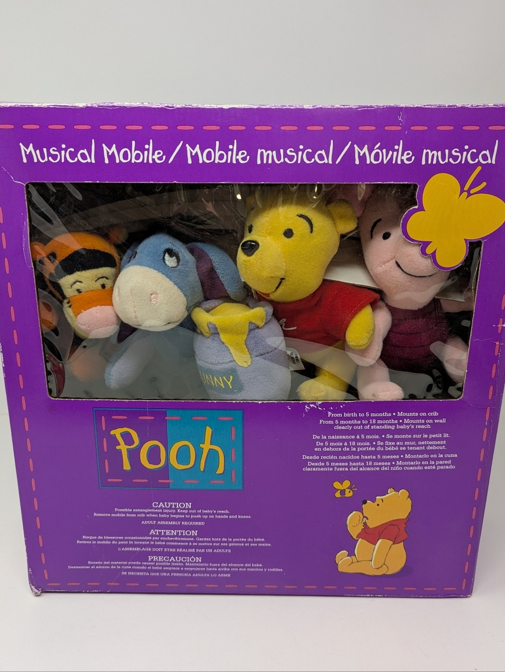 Winnie the Pooh Musical Mobile Vintage 90's Baby Works
